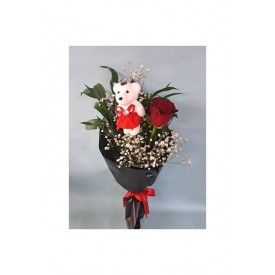 SEVİMLİ-PELUŞ-TEKGÜL-BUKETİ